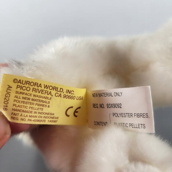 Aurora Miyoni White Tiger Cub Plush 9" Stuffed Animal Toy  Stripes, Soft Fur - Picture 9 of 11